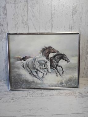 Framed prints of wild horses by Ruane Manning: Equestrian art